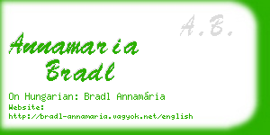 annamaria bradl business card